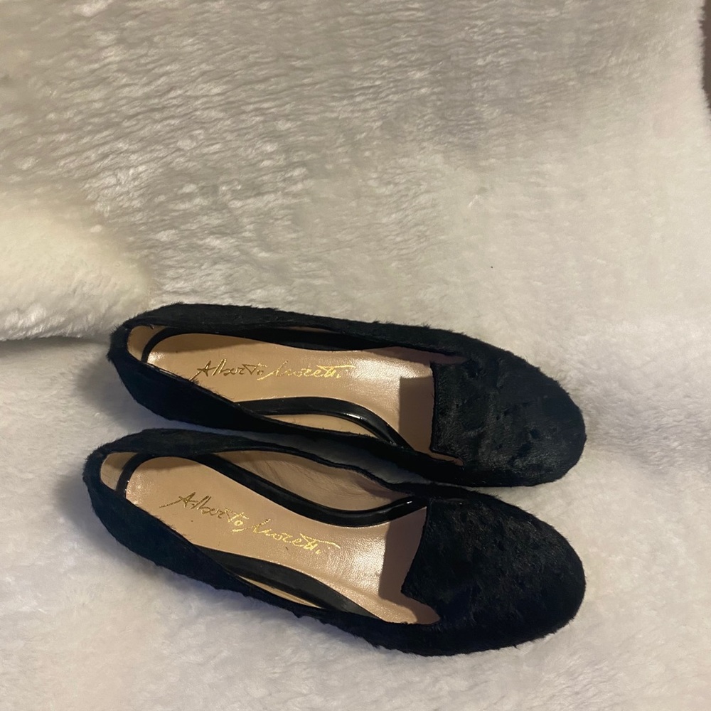 ALBERTO MORETTI black flat shoes